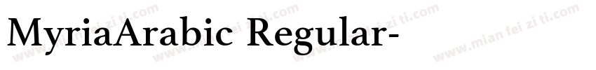 MyriaArabic Regular字体转换